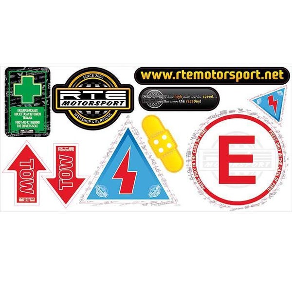 Sticker Set Main Power, Extinguishing System And First Aid