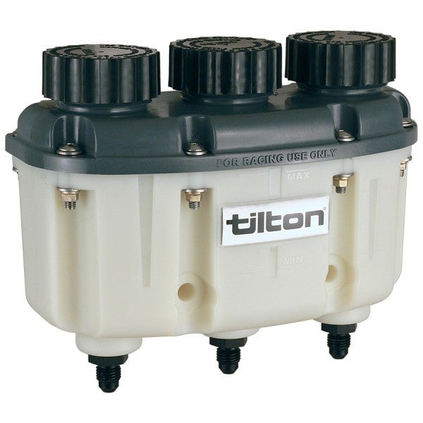 Tilton 3-Chamber Plastic Brake Fluid Reservoir - AN4